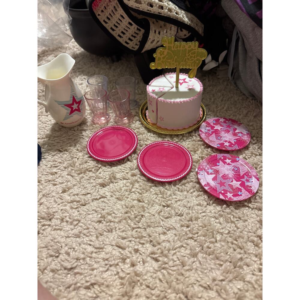 American Girl birthday Cake Set truly me guc pink ombré